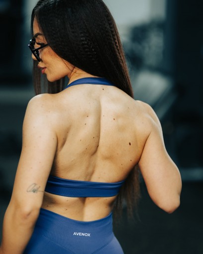 Aura Seamless Top - Navy Plava