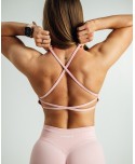 Aura Seamless Crossback Top - Baby Roza